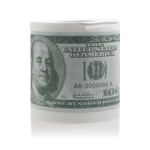 1Pc Funny One Hundred Dollar Bill Toilet Roll Paper Money Roll $100 Novel Gift